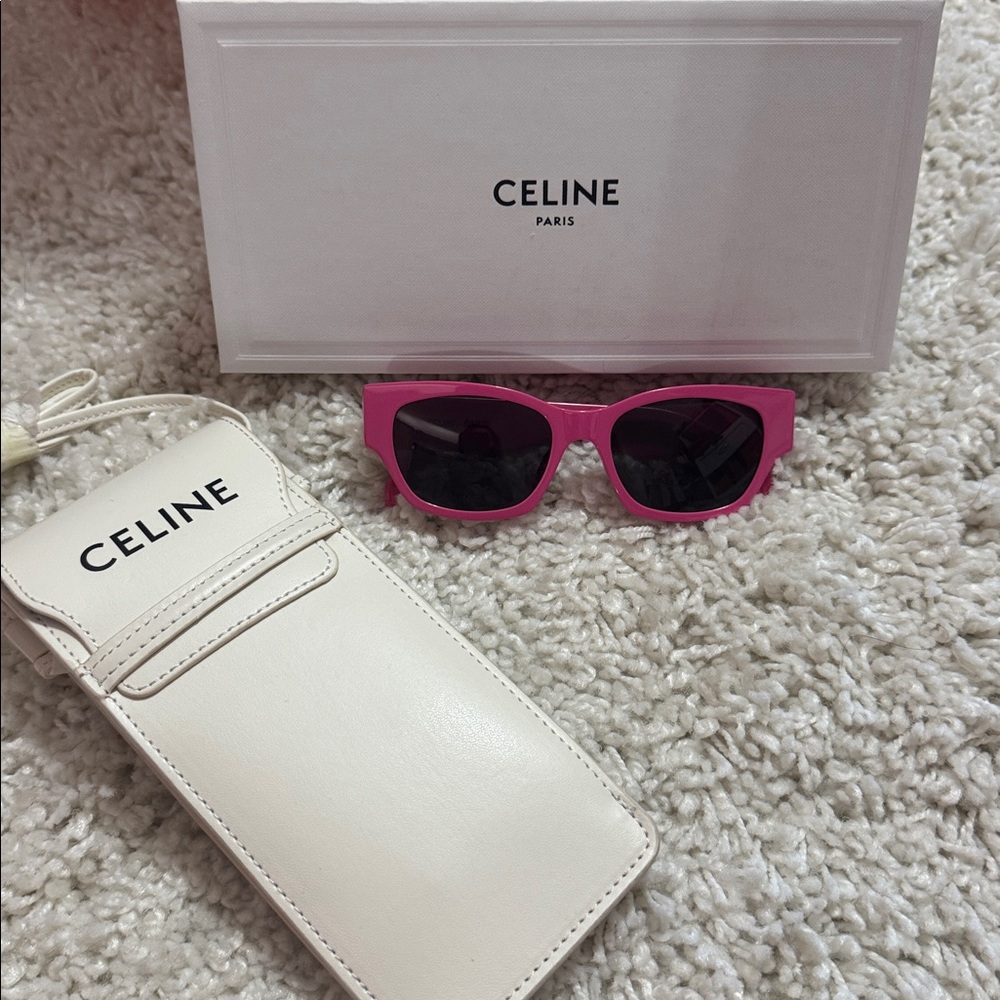Céline Monochroms 01 Sunglasses in Acetate Flash Pink Sunglasses